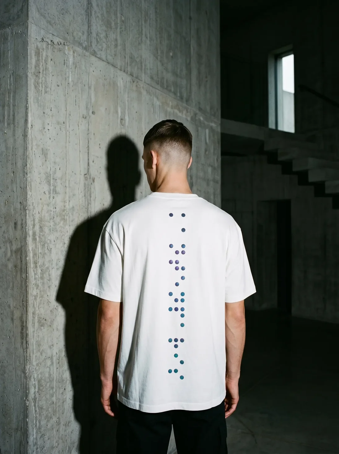 T-shirt Tenji, vue du graphisme au dos